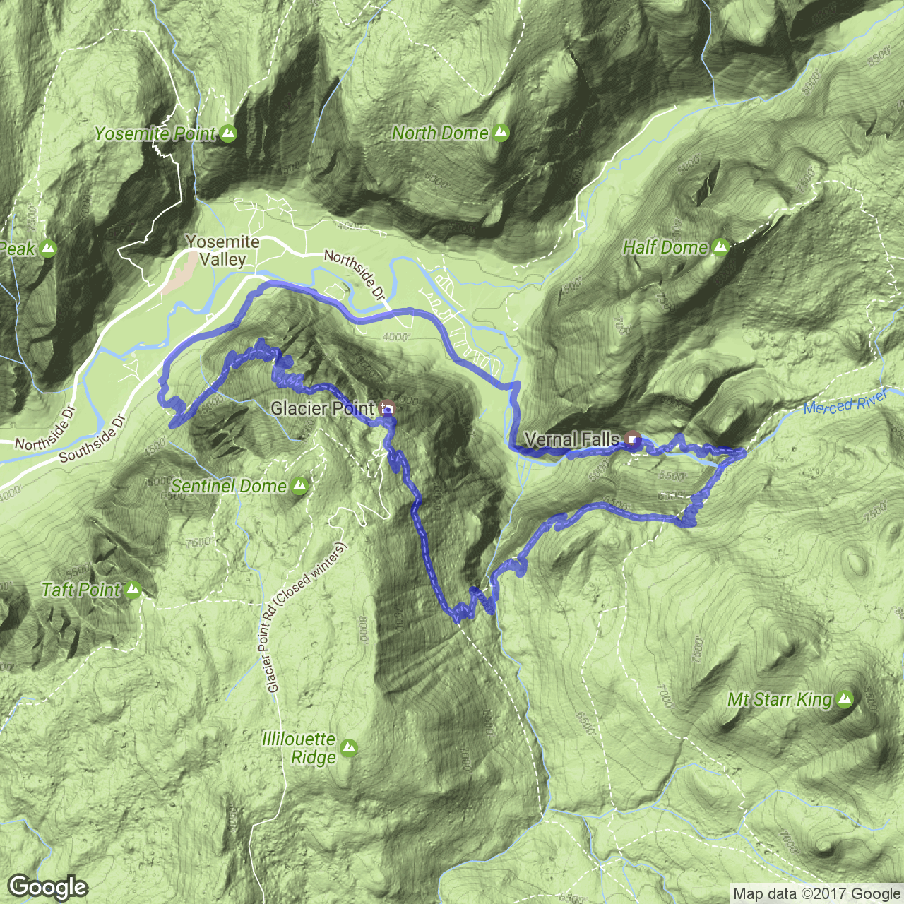 Panorama trail 2024 yosemite map